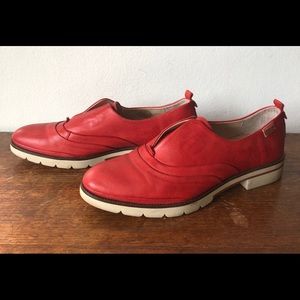 Pikolinos Red Leather Loafers